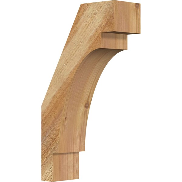 Ekena Millwork 4"W x 10"D x 18"H Merced Rough Sawn Knee Brace, Western Red Cedar BRC04X10X18MRC00RWR - main